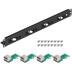 UCTRONICS 19" rack voor de Pi met micro HDMI adapterborden