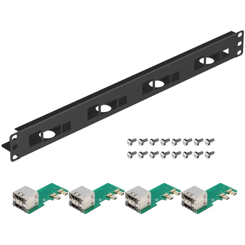 19" rack voor de Pi met micro HDMI adapterborden - UCTRONICS 19" rack voor de Pi met micro HDMI adapterborden - UCTRONICS