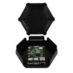CBHEX1-PI4-BK - HEX-BOX RASPBERRY PI 4 READY ENCLOSURE, BLACK