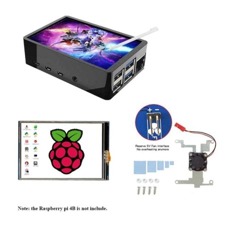 3,5" display met behuizing en ventilator