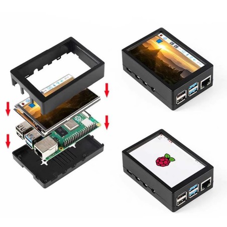3,5" display met behuizing en ventilator