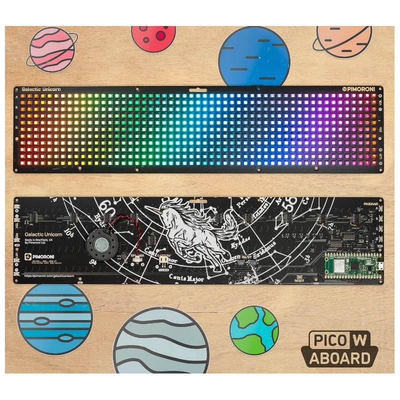 Galactic Unicorn display (Pico W on board) Galactic Unicorn display (Pico W on board)