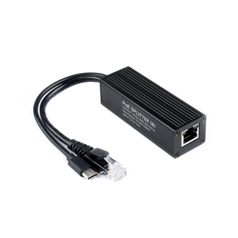 Industriële Gigabit PoE Splitter - 5V 5A - Voor Raspberry Pi 5 - Waveshare - WS27736