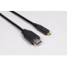 Officiële Micro-HDMI naar Standaard HDMI 2.0 (A/M) (Geschikt voor 4K) (Zwart, 1 meter)