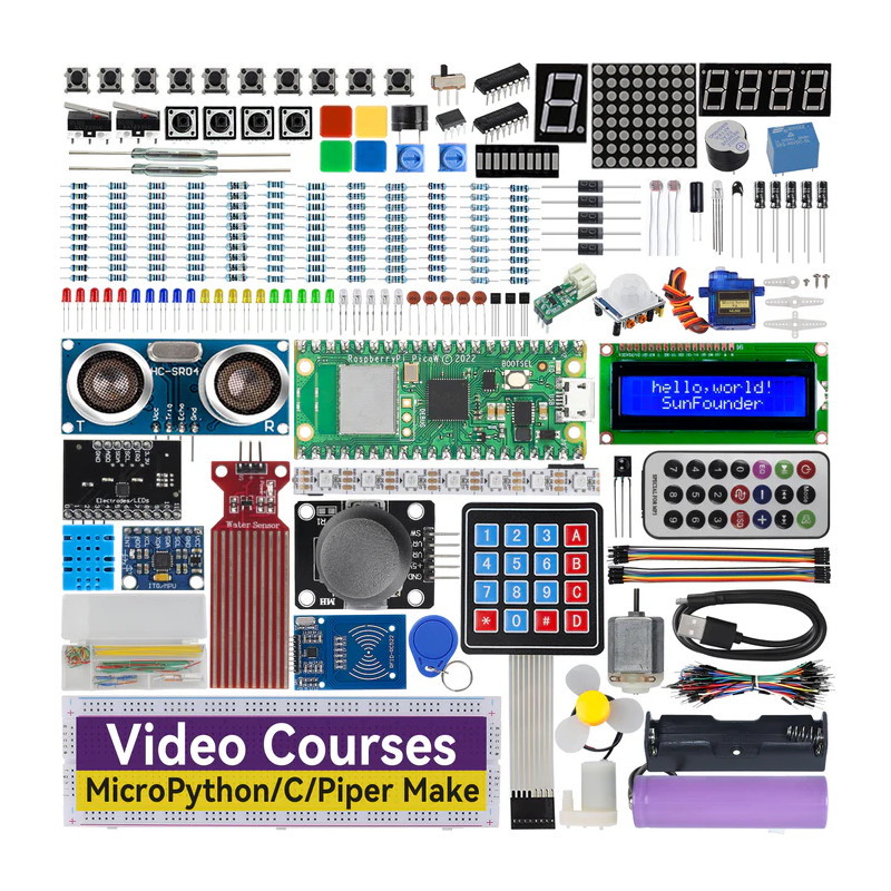 SunFounder Raspberry Pi Pico W Ultimate Starter Kit - Kepler Kit