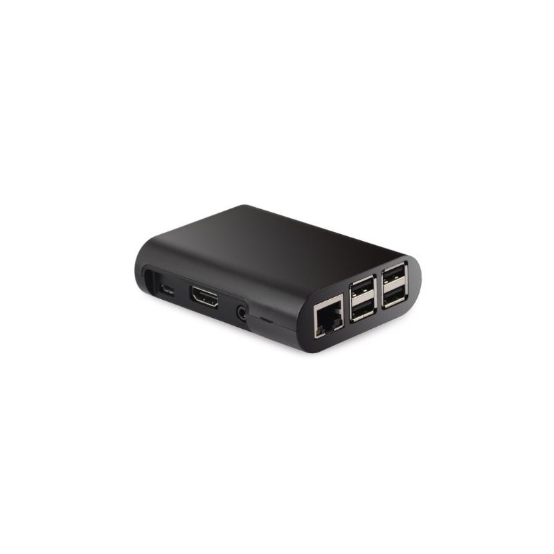 Zwarte behuizing Raspberry Pi 3B+, 3B, 2B en B+ Zwarte behuizing Raspberry Pi 3B+, 3B, 2B en B+