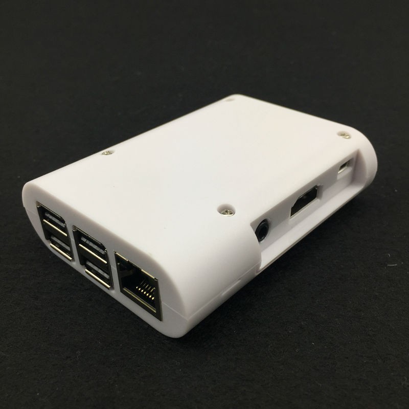 Witte behuizing Raspberry Pi 3B+, 3B, 2B en B+ Witte behuizing Raspberry Pi 3B+, 3B, 2B en B+