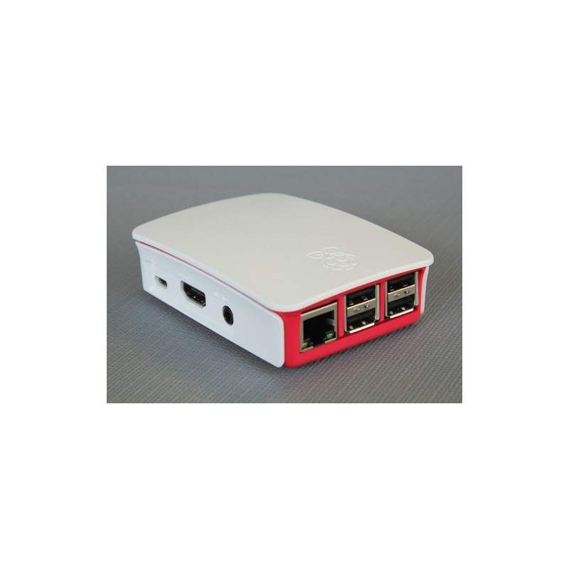 Officiële Raspberry Pi 3/3B+ behuizing - Wit-Rood Officiële Raspberry Pi 3/3B+ behuizing - Wit-Rood