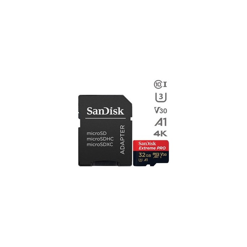 Sandisk 32 GB MicroSDHC Extreme PRO R100/W90 C10 U