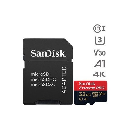 Sandisk 32 GB MicroSDHC Extreme PRO R100/W90 C10 U