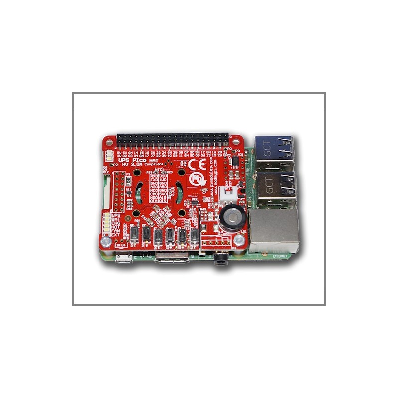 UPS Pico HV3.0B+ HAT Top-End met 450 mAh LiPo batterij UPS Pico HV3.0B+ HAT Top-End met 450 mAh LiPo batterij