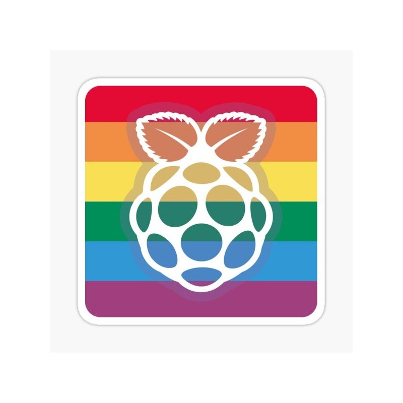 Sticker Raspberry Pi - Rainbow Sticker Raspberry Pi - Rainbow